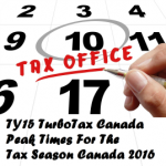 TY15 TurboTax Canada Peak Times For The Tax Season Canada 2016