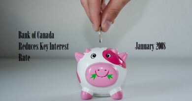 Bank of Canada Reduces Key Interest Rate January 2008