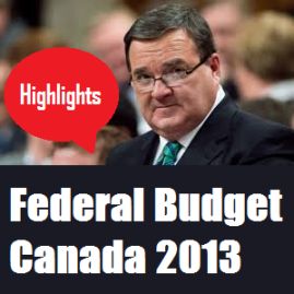 Federal Budget Canada 2013
